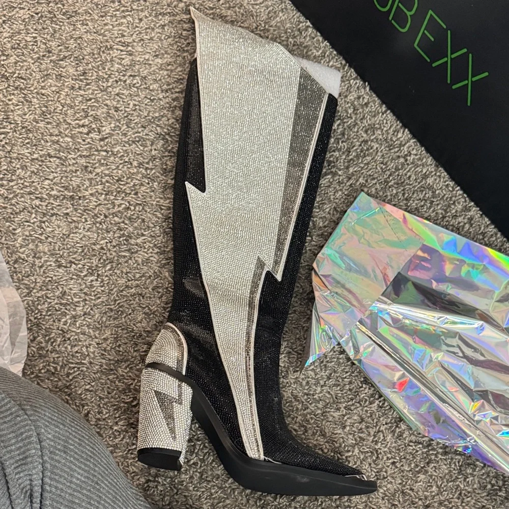 Club Exx tall lightning boots- brand new, never worn